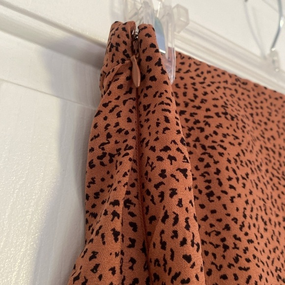 Nine West brown and black animal print midi skirt. - Picture 4 of 13